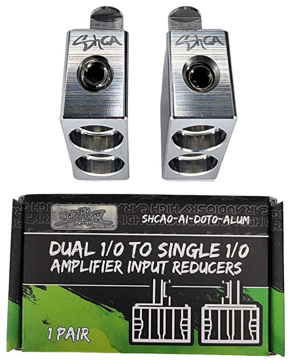 Sky High Car Audio - Dual 1/0 to 1/0 Amplifier Input Reducers Set