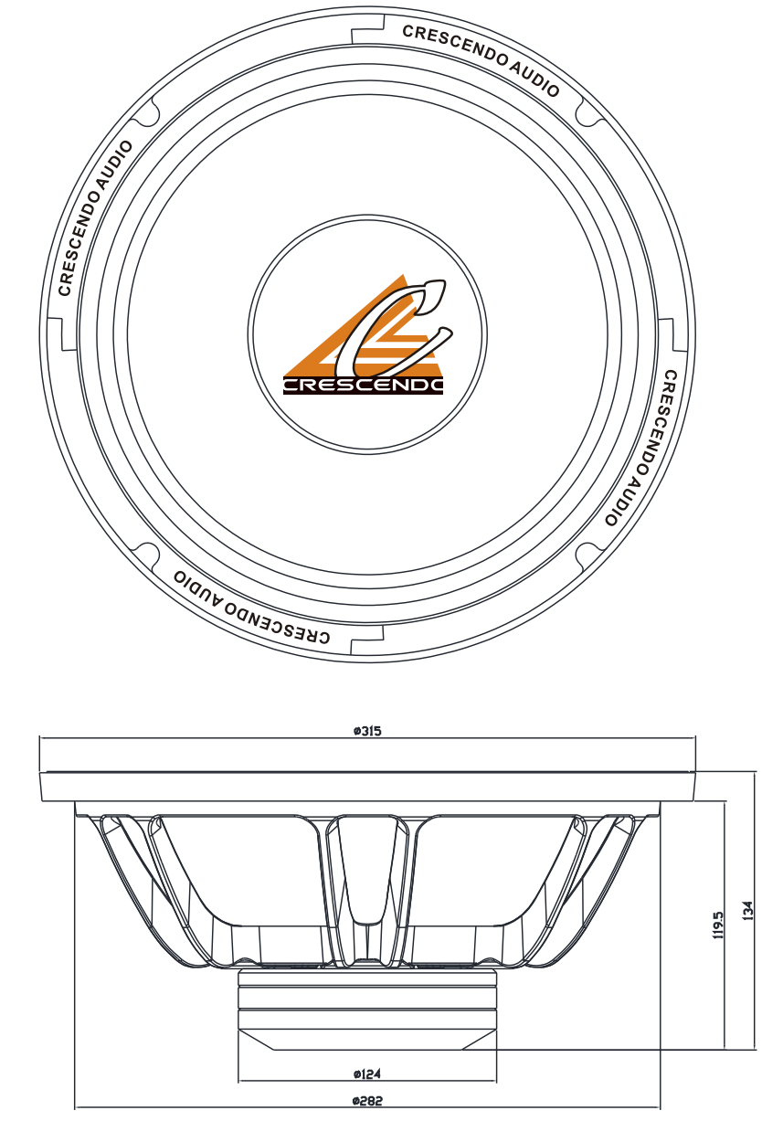 Crescendo Audio - UN-12v3 12" Midbass
