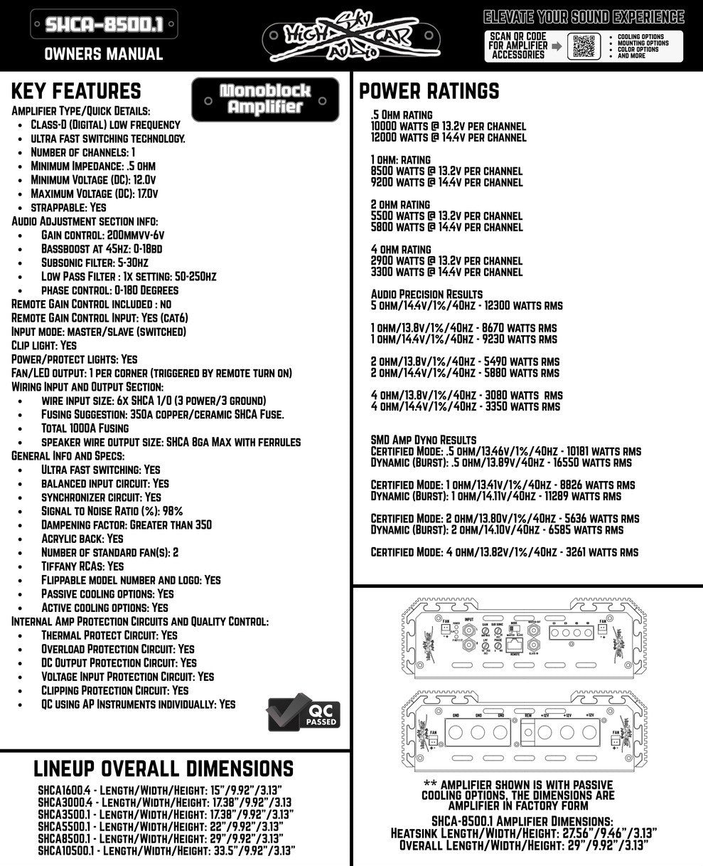 Sky High Car Audio - 8500.1