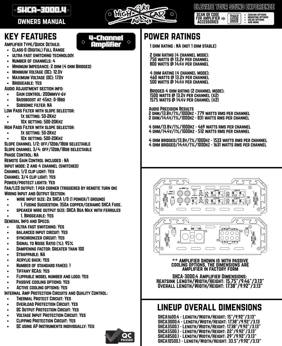 Sky High Car Audio - 3000.4