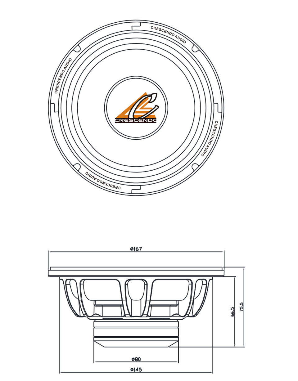 Crescendo Audio - UN-65v3 6,5" Midbass