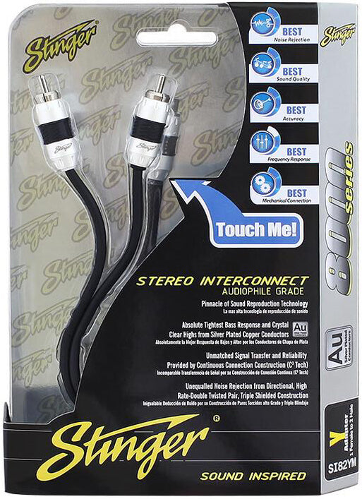 Stinger RCA Y-Adapter - 1x female > 2x male, 8000 Series