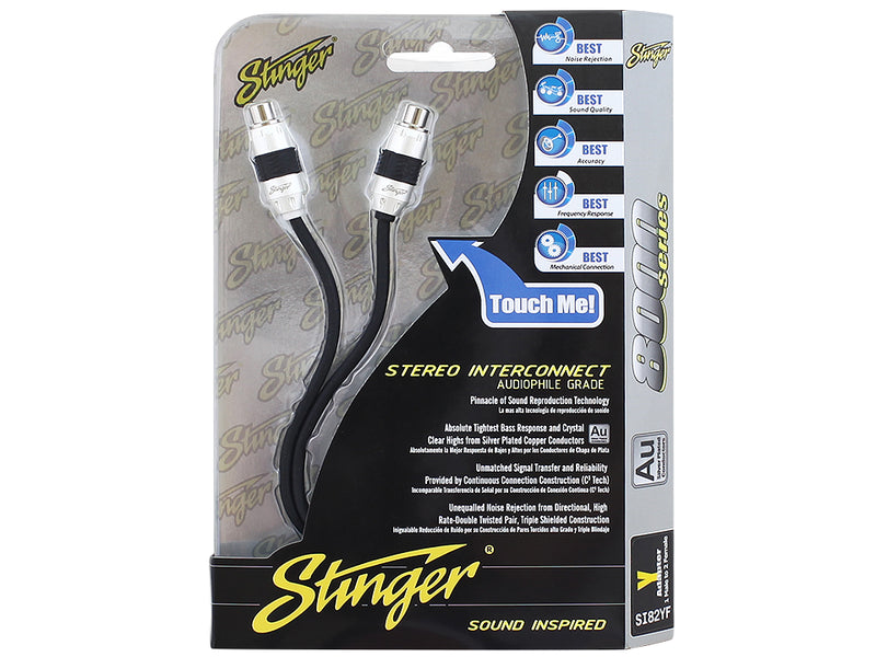 Stinger RCA Y-Adapter - 1x male > 2x female, 8000 Series